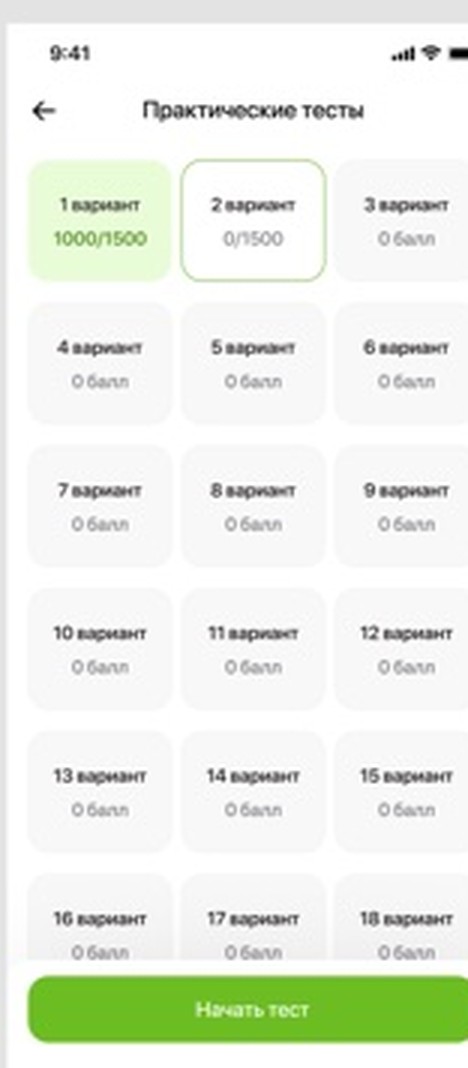 Варианты и баллы